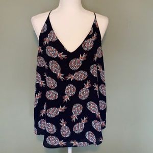 LOFT pineapple sleeveless top